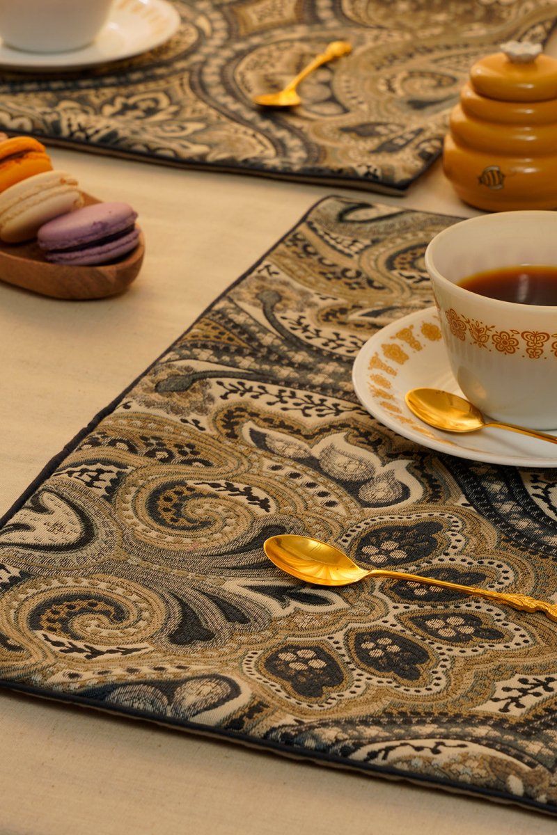 Blue Embroidery Placemats (Set of 6) | Verified Sustainable by Brown Living™