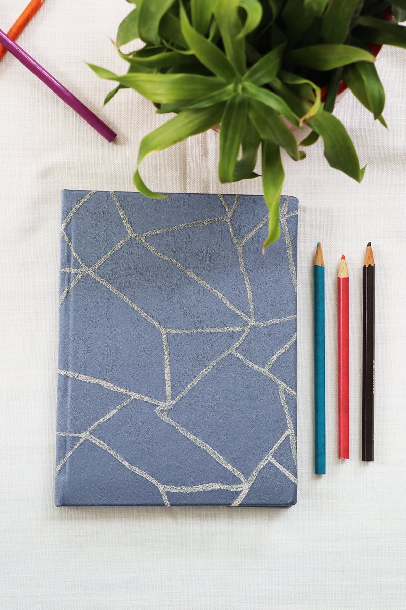 Blue Indirect Lines Notebook | Verified Sustainable by Brown Living™