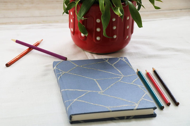 Blue Indirect Lines Notebook | Verified Sustainable by Brown Living™