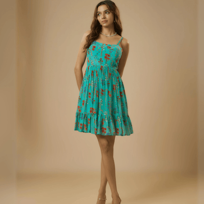 Blue Mini Dress – Playful & Trendy Short Dress for Any Occasion | Verified Sustainable by Brown Living™