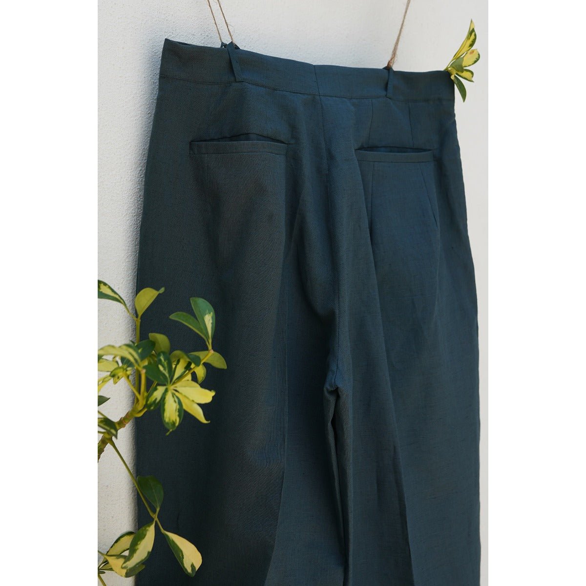 Blue Trousers - Ankle Length | Verified Sustainable by Brown Living™