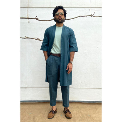 Blue Trousers - Ankle Length | Verified Sustainable by Brown Living™