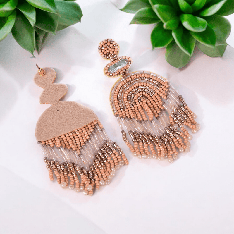 Boho Chic Beaded Dangle Earrings | Verified Sustainable by Brown Living™