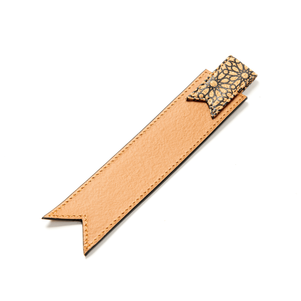 Bookmark – Plant Leather & Printed Cork (Caramel) | Verified Sustainable by Brown Living™