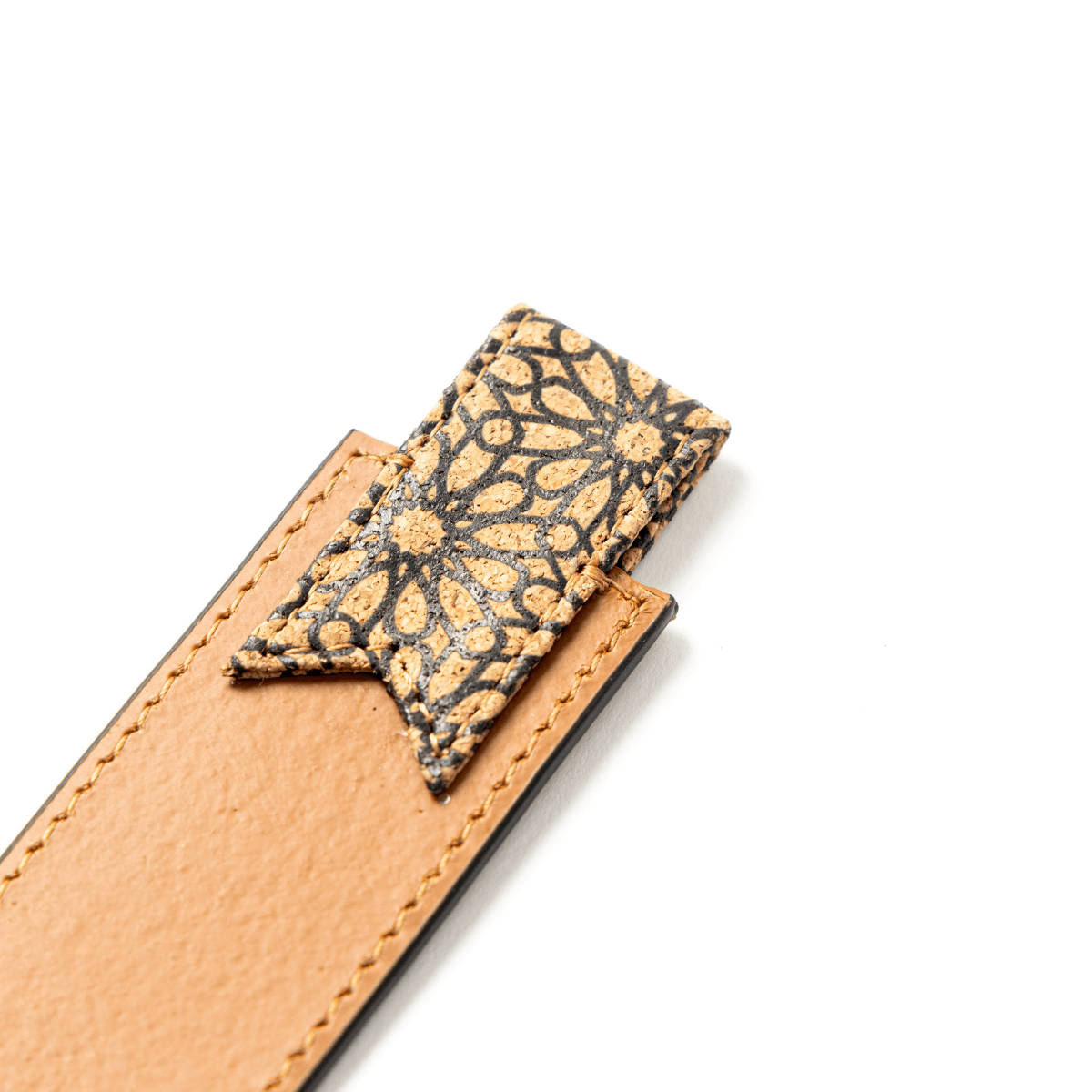 Bookmark – Plant Leather & Printed Cork (Caramel) | Verified Sustainable by Brown Living™