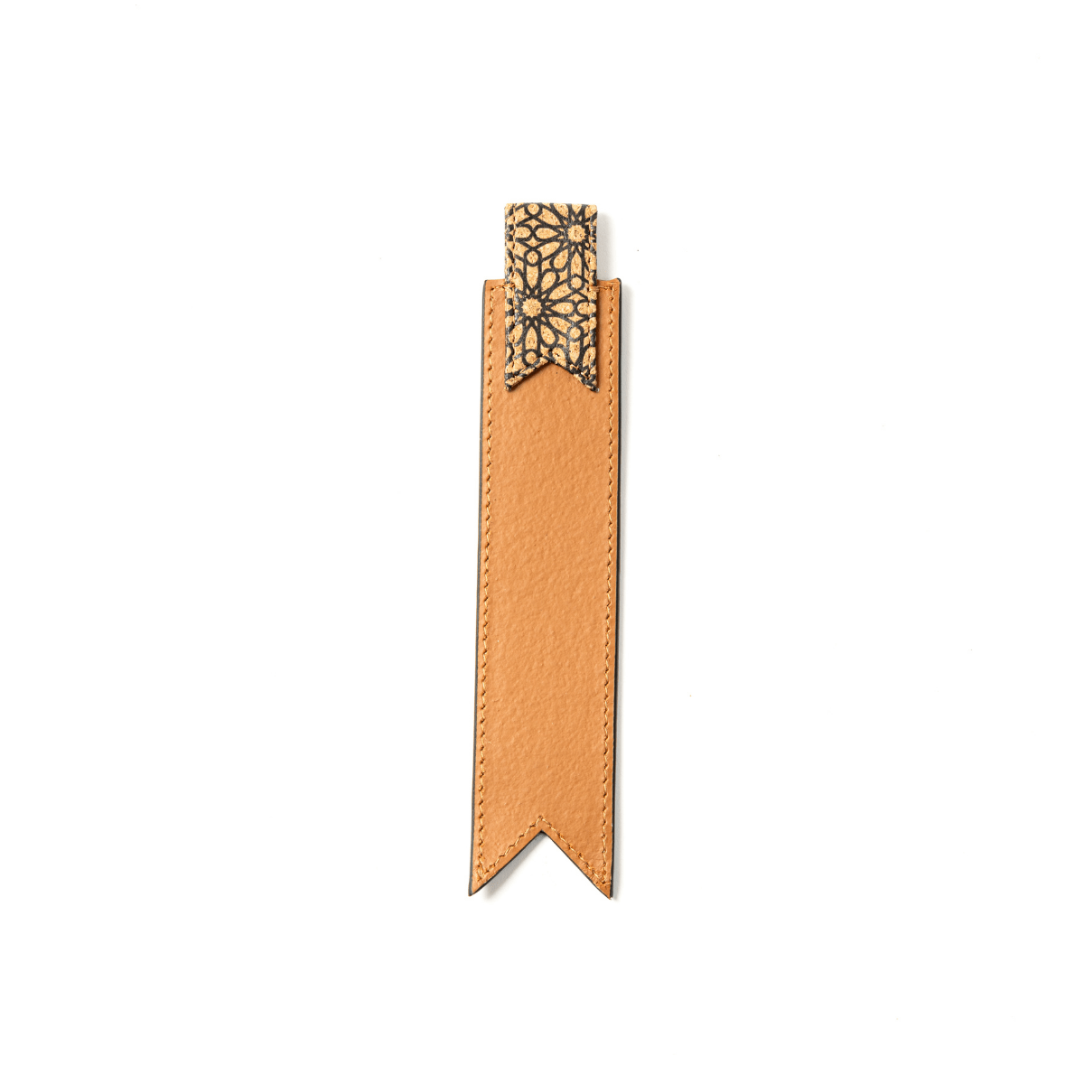 Bookmark – Plant Leather & Printed Cork (Caramel) | Verified Sustainable by Brown Living™