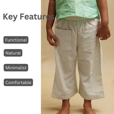 Breeze Belle Cotton Pants With a Flare - Girls – Kids Pants on Brown Living™. SKU: SCGFP - 01. Img 6.