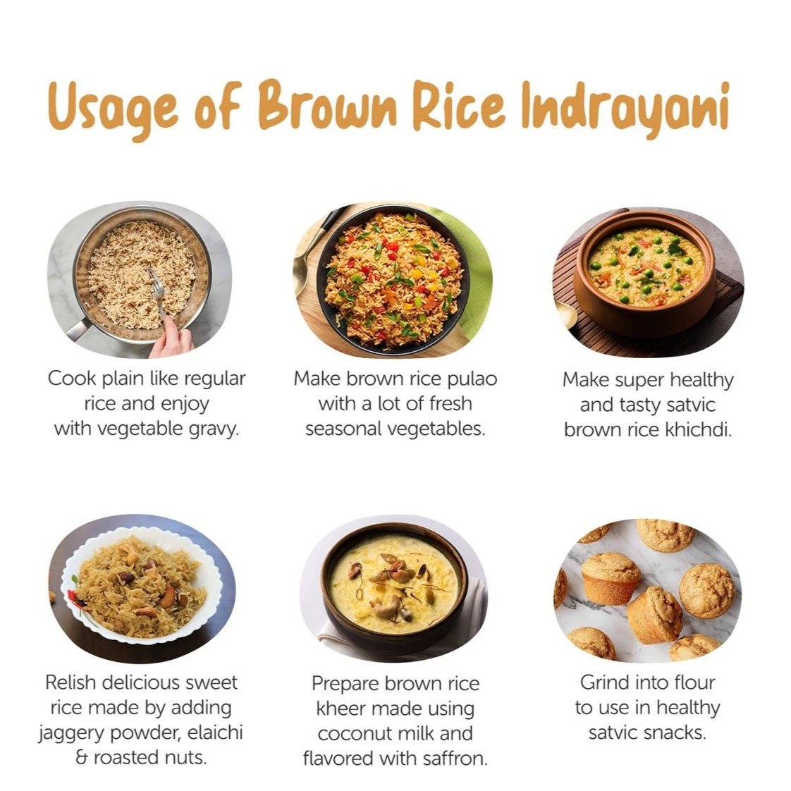 Brown Rice Indrayani 800g - Organic, Hand - Pounded, Sticky Rice | Verified Sustainable by Brown Living™