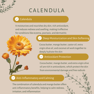 Calendula Bar Soap for Sensitive Skin with Cocoa & Mango Butter – Body Soap on Brown Living™. SKU: S10012. Img 3.