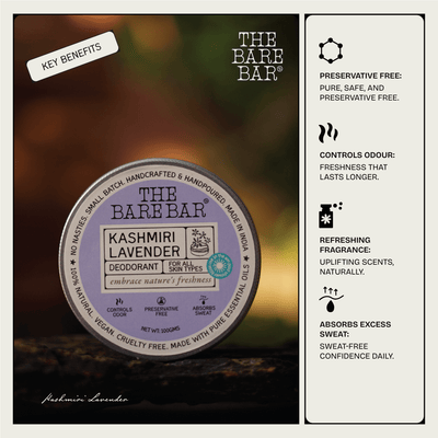 Calming Kashmiri Lavender Deodorant with Natural Oils – Deodorant on Brown Living™. SKU: 8904448007602. Img 5.