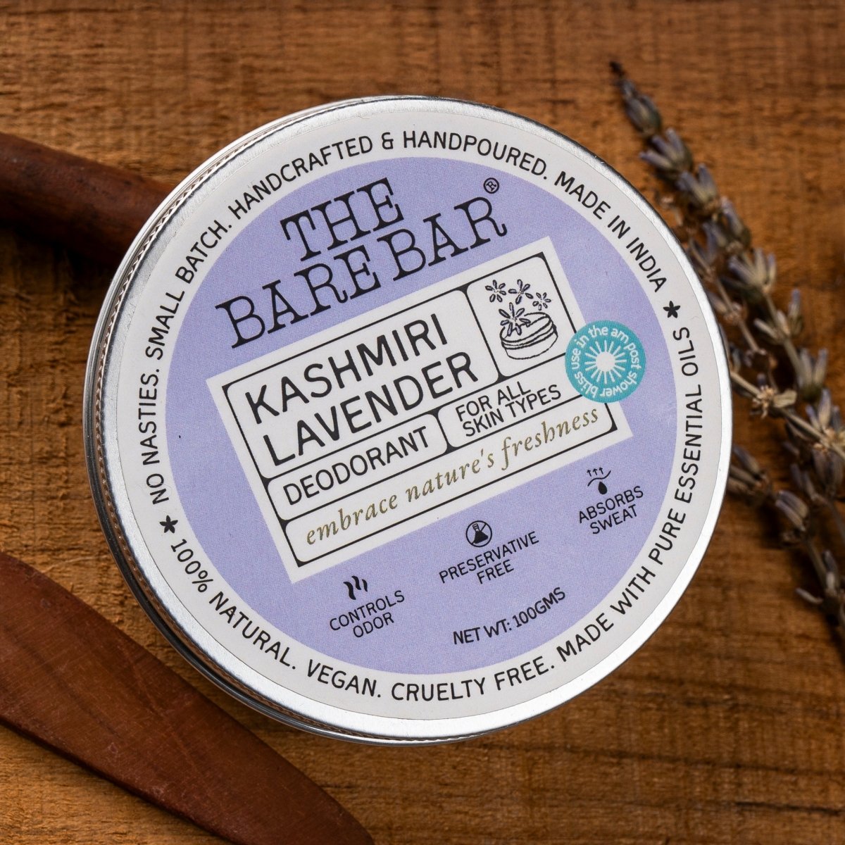 Calming Kashmiri Lavender Deodorant with Natural Oils | Verified Sustainable by Brown Living™