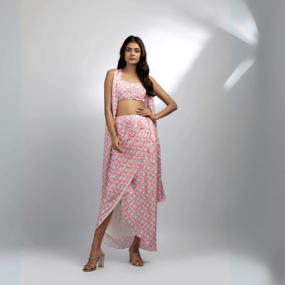 Candyfloss Drape Set – Soft & Dreamy Draped Outfit for Women | Verified Sustainable by Brown Living™