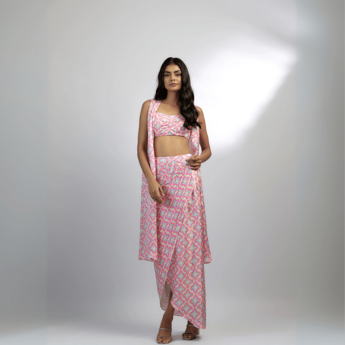 Candyfloss Drape Set – Soft & Dreamy Draped Outfit for Women | Verified Sustainable by Brown Living™