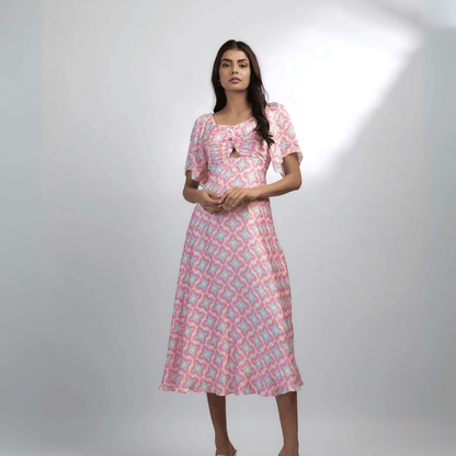 Candyfloss Midi Dress – Elegant & Flowing Mid - Length Dress | Verified Sustainable by Brown Living™