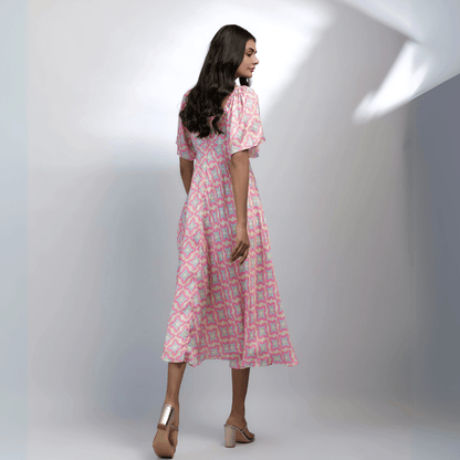 Candyfloss Midi Dress – Elegant & Flowing Mid - Length Dress | Verified Sustainable by Brown Living™