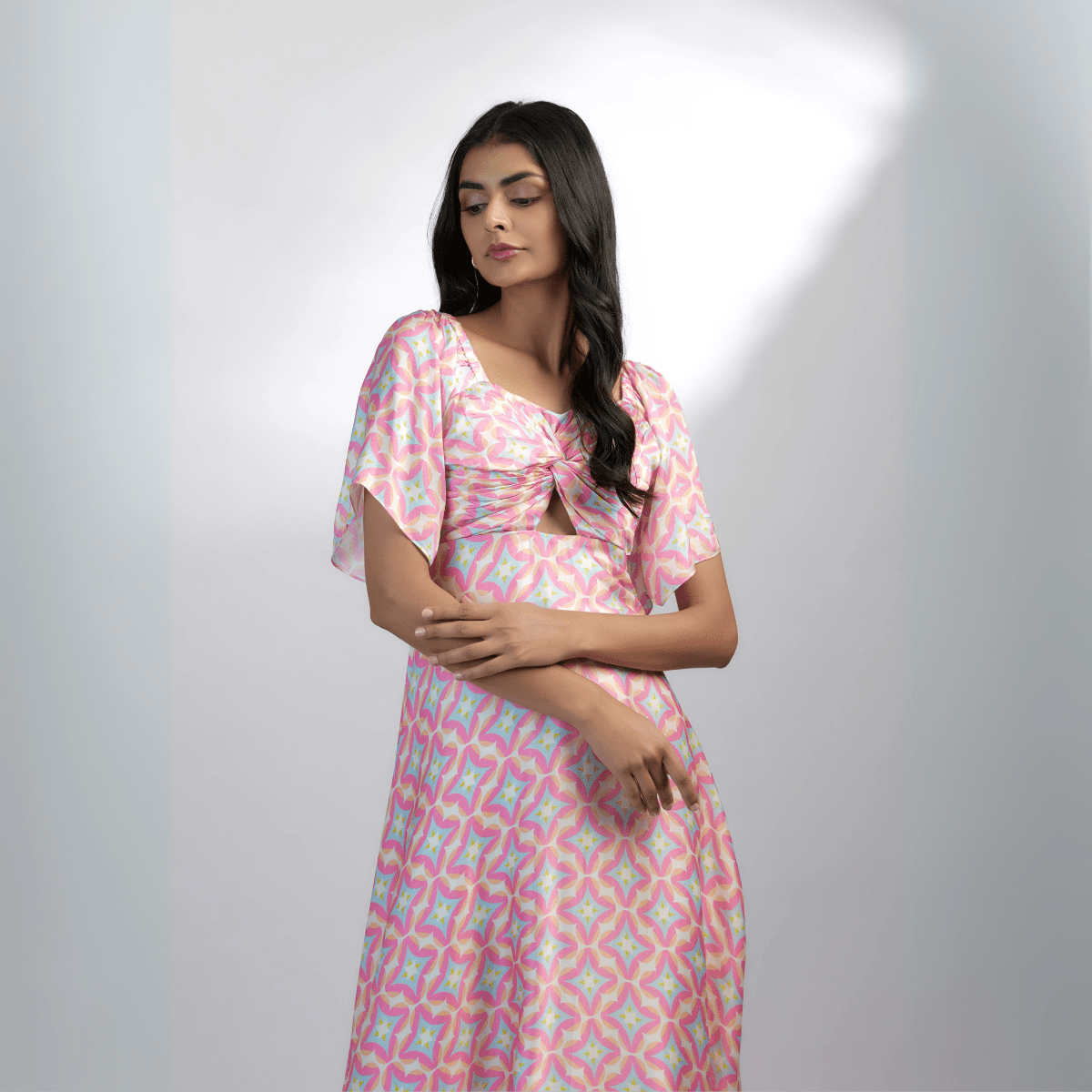 Candyfloss Midi Dress – Elegant & Flowing Mid - Length Dress | Verified Sustainable by Brown Living™