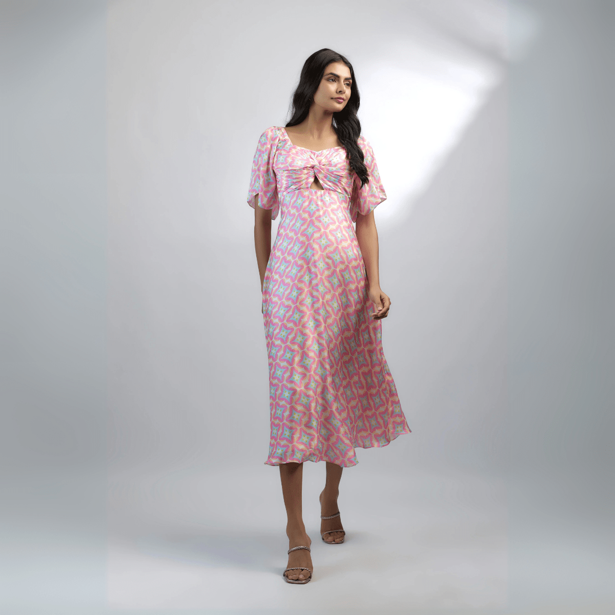 Candyfloss Midi Dress – Elegant & Flowing Mid - Length Dress | Verified Sustainable by Brown Living™