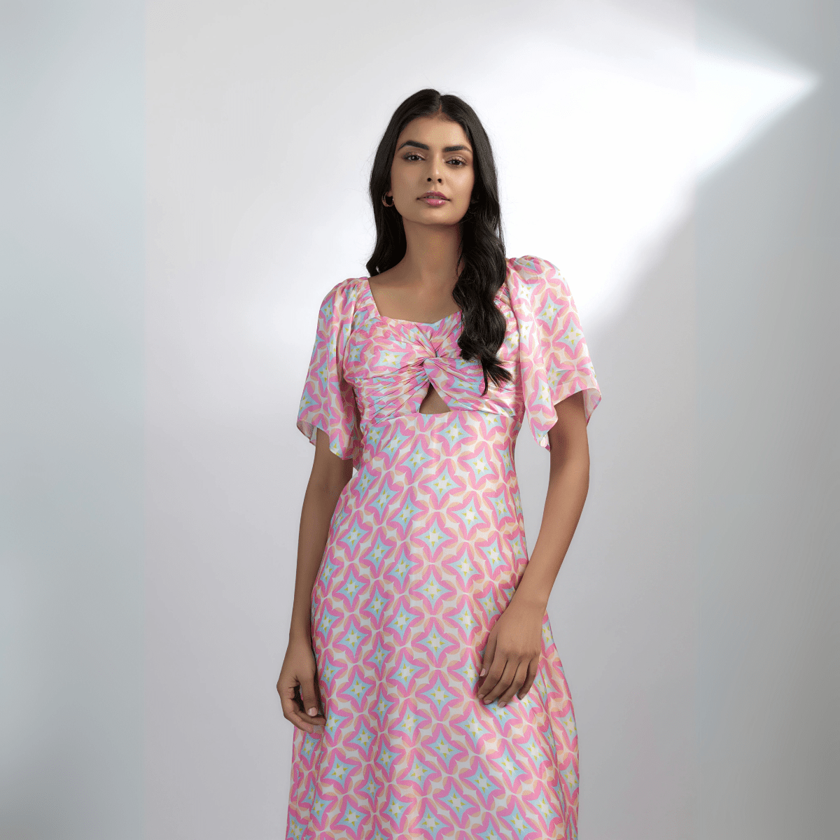 Candyfloss Midi Dress – Elegant & Flowing Mid - Length Dress | Verified Sustainable by Brown Living™