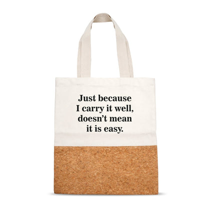 Carry Well Cork And Canvas Tote Bag – Tote Bag by The Cork Studio available on Brown Living™. . SKU: TCS - 50. Img 1.