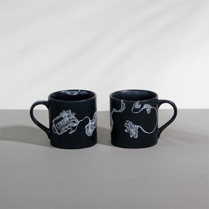 Cassette Tape Ceramic Mug - Black - 350ml | Verified Sustainable by Brown Living™