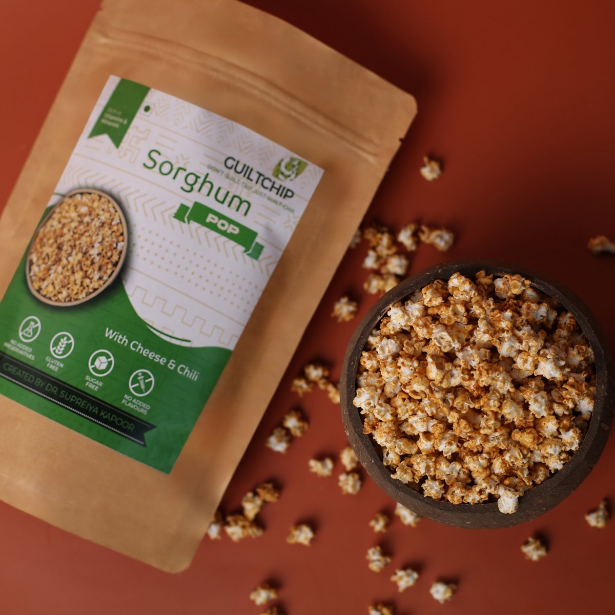 Cheese & Chili Jowar Pop – 80g | Verified Sustainable by Brown Living™