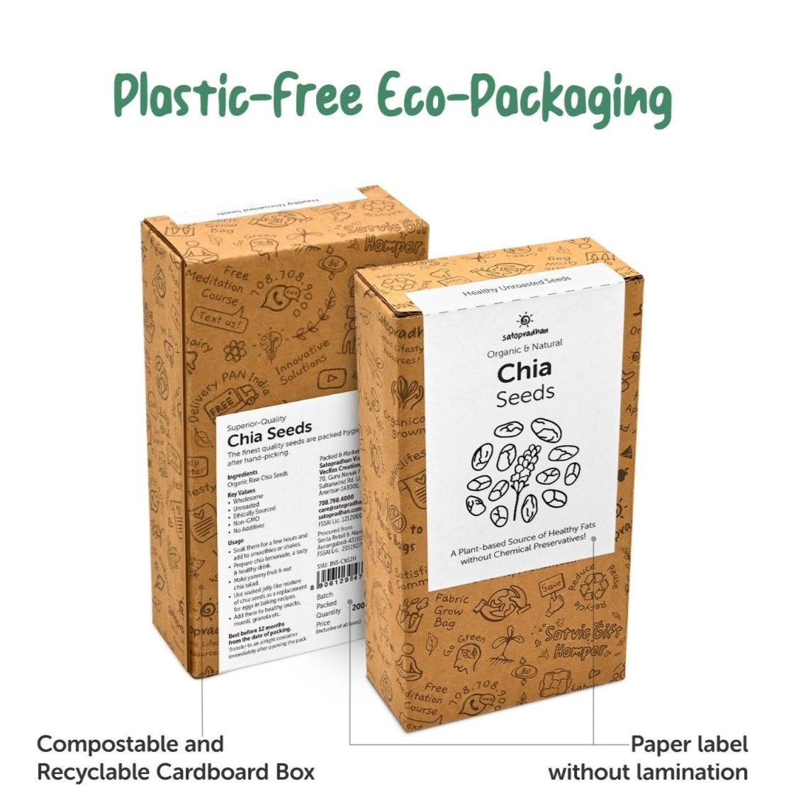 Chia Seeds 200g - Organic & Natural | Verified Sustainable by Brown Living™