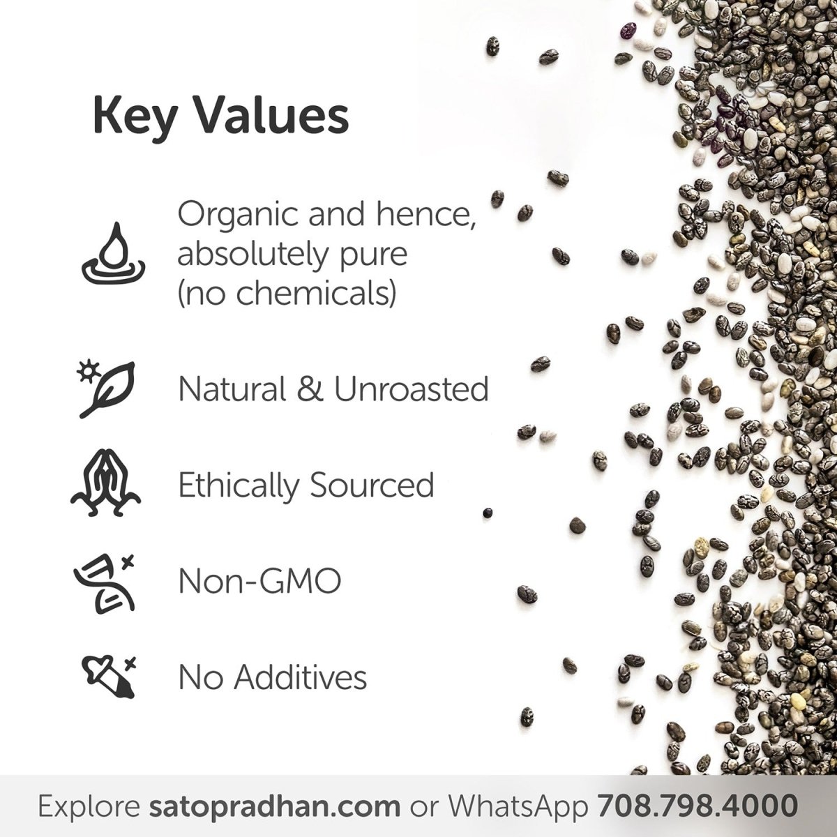 Chia Seeds 200g - Organic & Natural | Verified Sustainable by Brown Living™