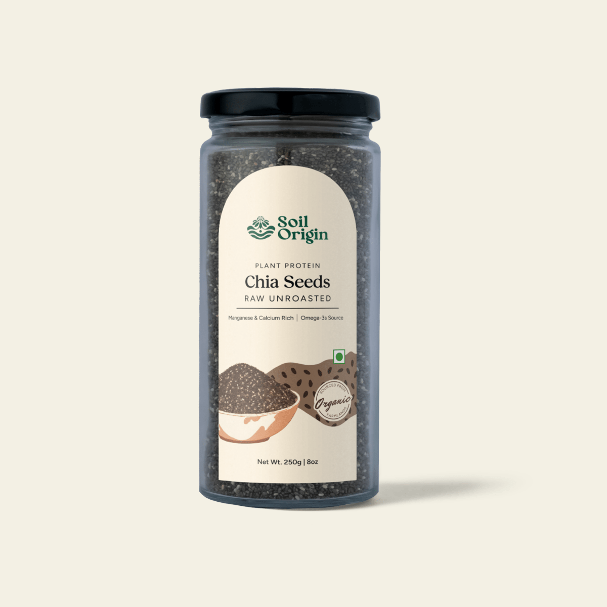 Chia Seeds | Omega - 3 & Protein - Rich | 250g | Verified Sustainable by Brown Living™