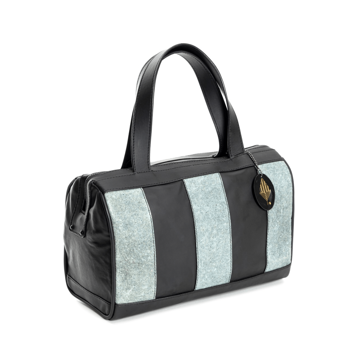 Chloris (Black & Dark Grey) | Women's Bag Made with Apple & Coconut Leather | Verified Sustainable by Brown Living™