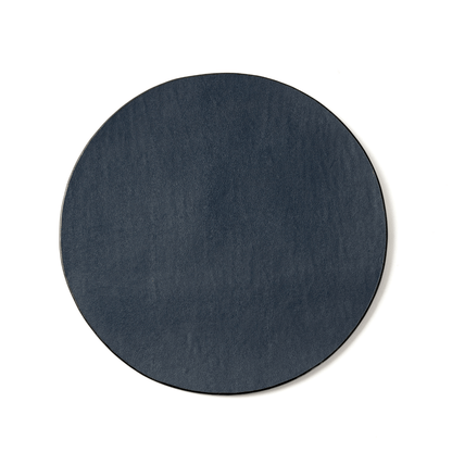Circular Mouse Pad – Plant Leather & Cork (Black & Cork) – Desk Accessories by Green Hermitage available on Brown Living™. . SKU: CPMPGH004. Img 2.
