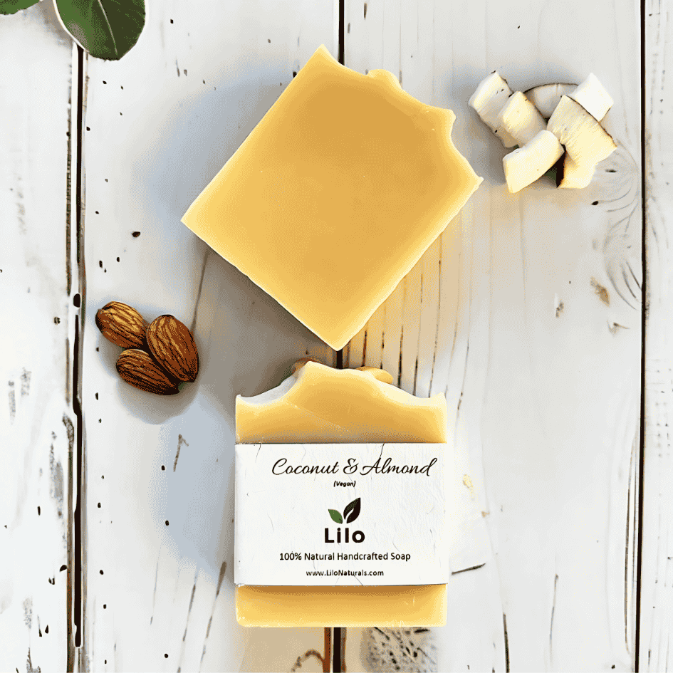 Coconut Almond Bar Soap for Oily Skin with Milk & Almond Oil | Verified Sustainable by Brown Living™