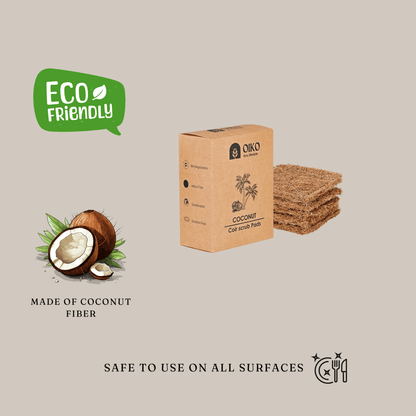 Coconut Coir Cleaning Scrub Pad | Natural, Biodegradable & Effective | Verified Sustainable by Brown Living™