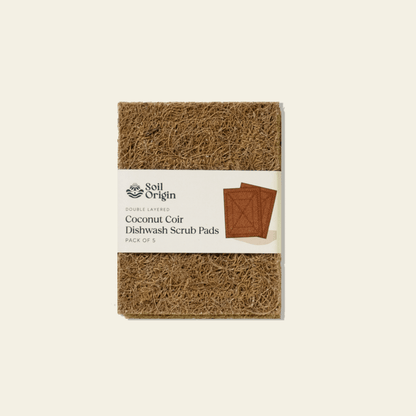 Coconut Coir Scrubber Pad | Eco - Friendly & Natural | Pack of 5 | Verified Sustainable by Brown Living™