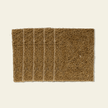 Coconut Coir Scrubber Pad | Eco - Friendly & Natural | Pack of 5 | Verified Sustainable by Brown Living™