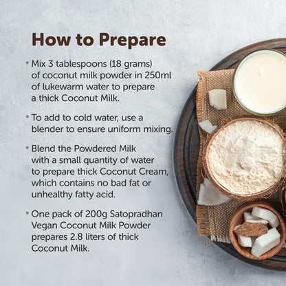 Coconut Mylk Powder 200g - 100% Vegan & Pure Milk Powder – Cooking & Baking Supplies by SATOPRADHAN available on Brown Living™. . SKU: 1DS - CMP2H. Img 8.