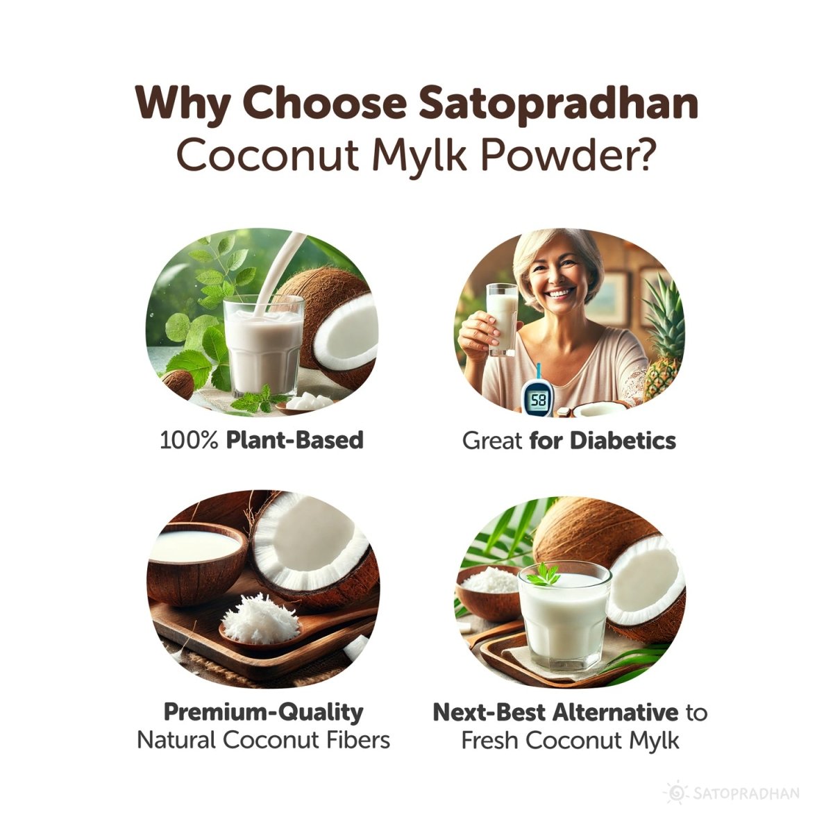 Coconut Mylk Powder 200g - 100% Vegan & Pure Milk Powder – Cooking & Baking Supplies by SATOPRADHAN available on Brown Living™. . SKU: 1DS - CMP2H. Img 5.
