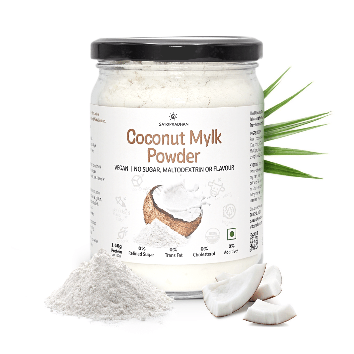 Coconut Mylk Powder 200g - 100% Vegan & Pure Milk Powder | Verified Sustainable by Brown Living™