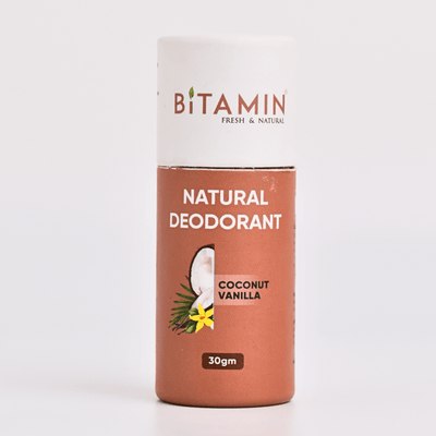 Coconut Vanilla Natural Deodorant - 30g – Deodorant on Brown Living™. SKU: coconutvanilla. Img 1.