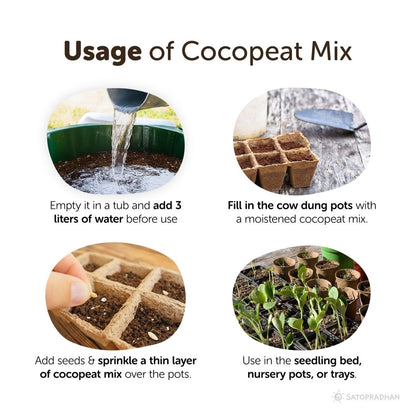 Cocopeat Mix 2.5kg - Organic, Ready - to - Use | Verified Sustainable by Brown Living™