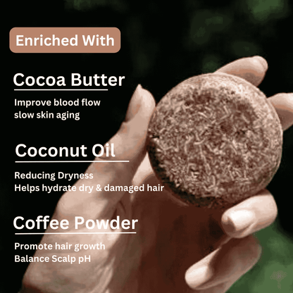 Coffee Shampoo Bar for Scalp Cleansing & Volume – 55g – Hair Shampoo by Kaura available on Brown Living™. . SKU: KI313. Img 8.