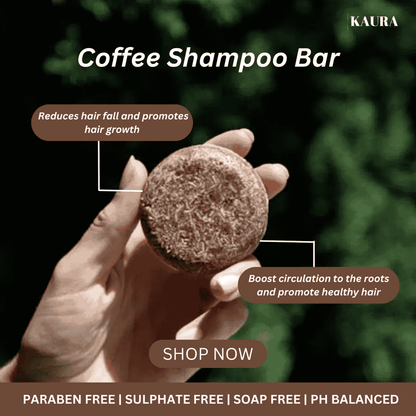 Coffee Shampoo Bar for Scalp Cleansing & Volume – 55g – Hair Shampoo by Kaura available on Brown Living™. . SKU: KI313. Img 7.