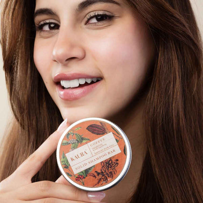 Coffee Shampoo Bar for Scalp Cleansing & Volume – 55g – Hair Shampoo by Kaura available on Brown Living™. . SKU: KI313. Img 2.