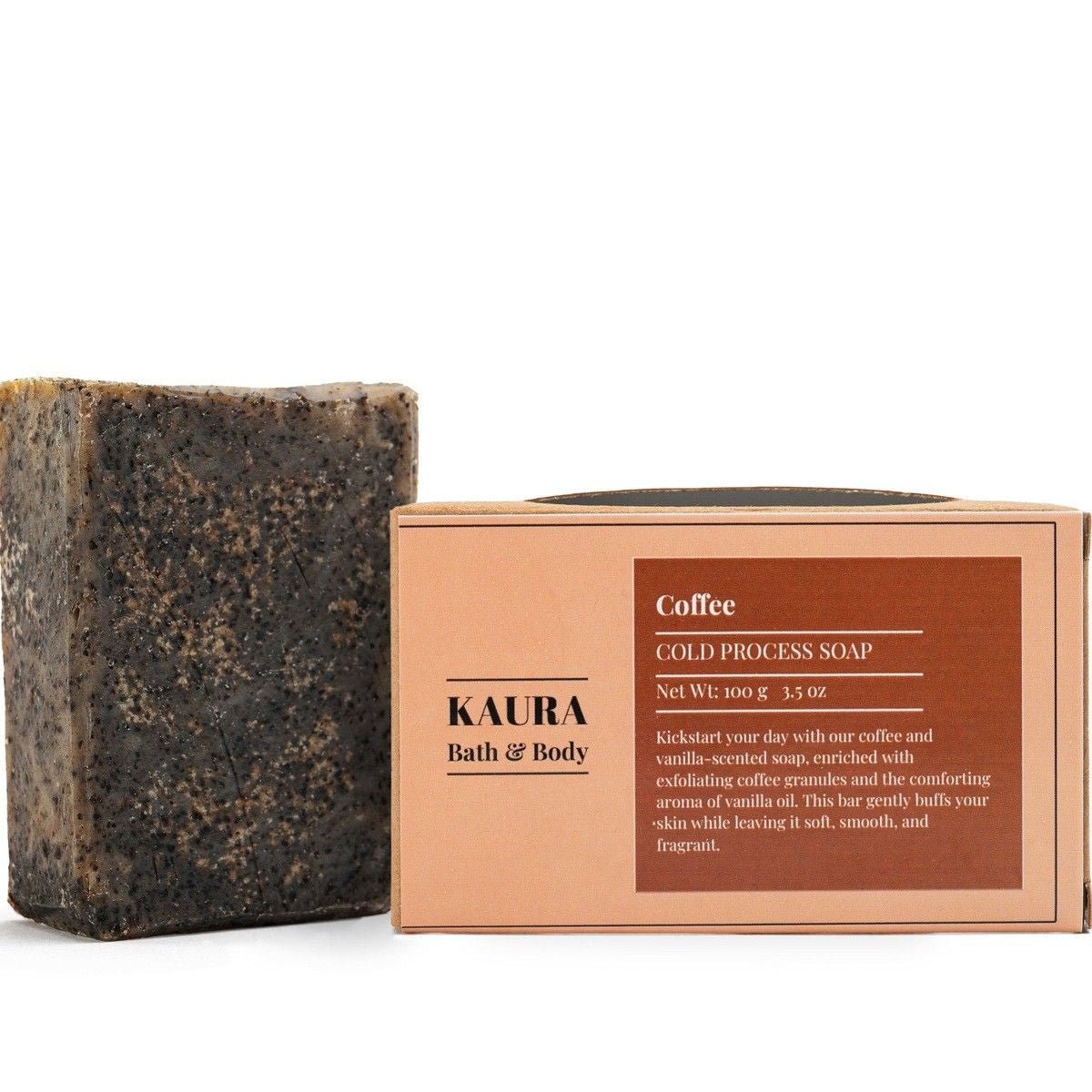 Coffee & Vanilla Scented Soap Bar for Energizing Showers – 100g | Verified Sustainable by Brown Living™