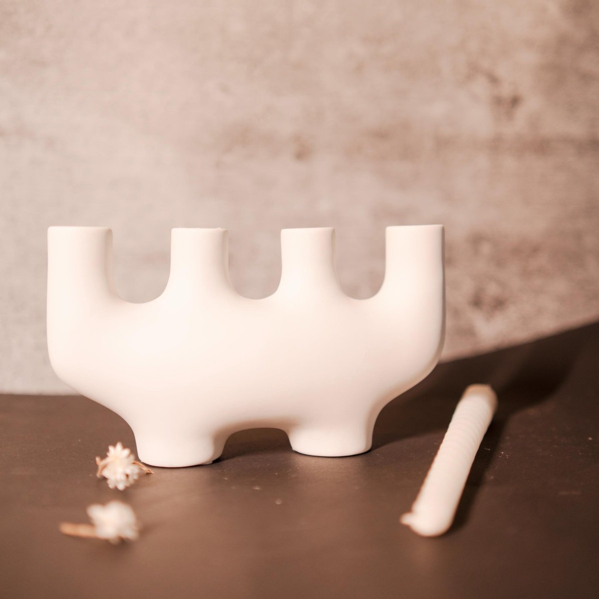Color Mud White - Unique Creative Candle Stand | Verified Sustainable by Brown Living™