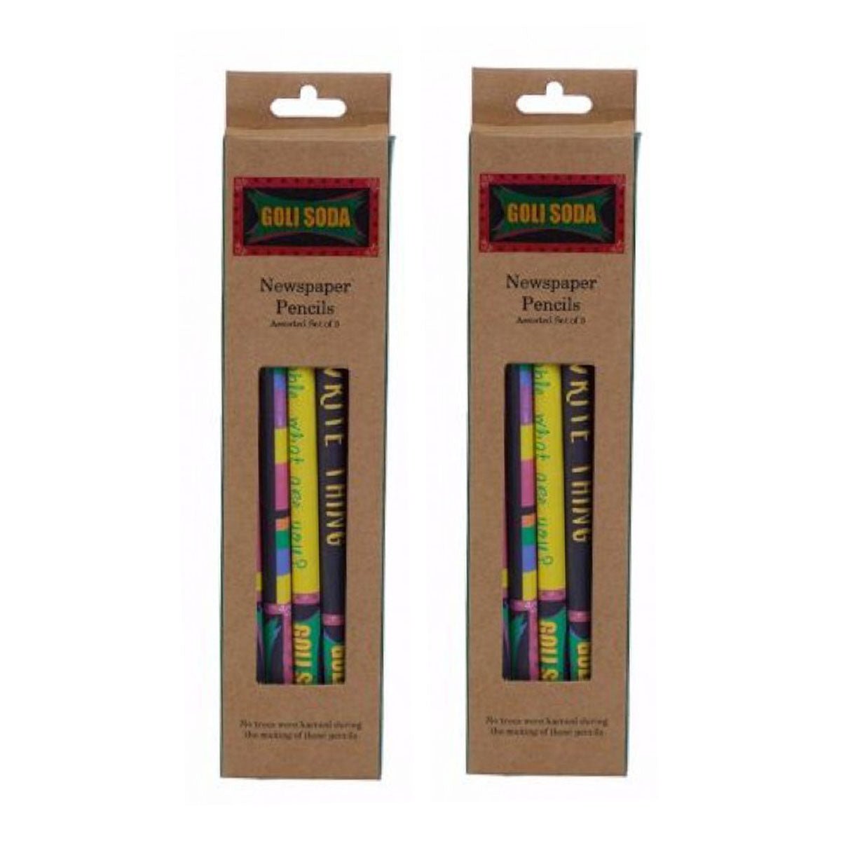 Colour Newspaper Pencils (Pack of 5) | Verified Sustainable by Brown Living™