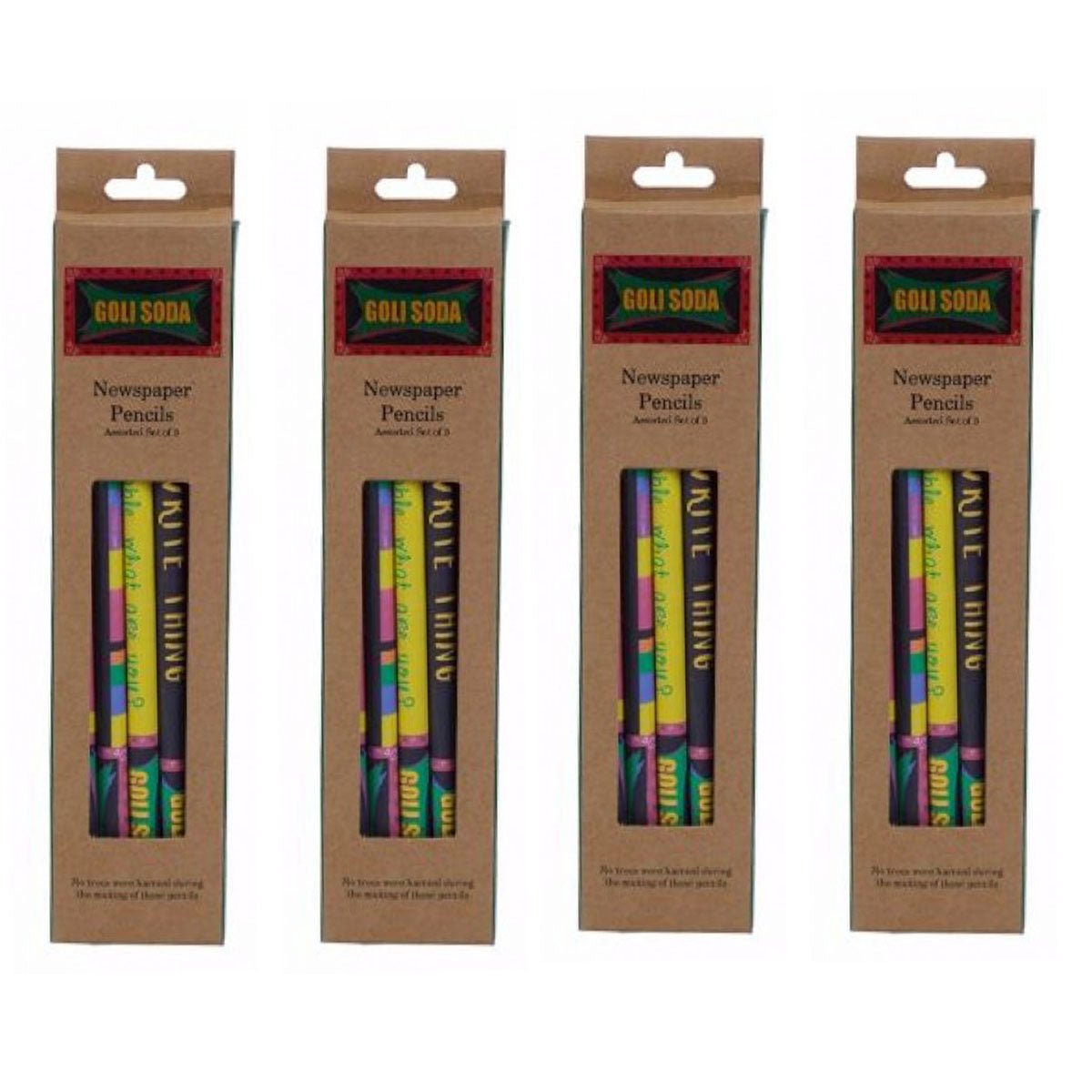 Colour Newspaper Pencils (Pack of 5) | Verified Sustainable by Brown Living™