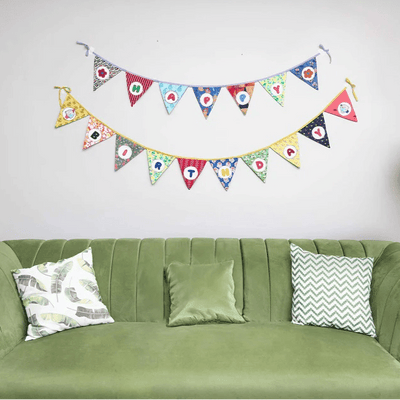 Complete Upcycled Party Décor Box 2 – Wall Decor on Brown Living™. SKU: UMW - PARTYBOX - 02. Img 1.