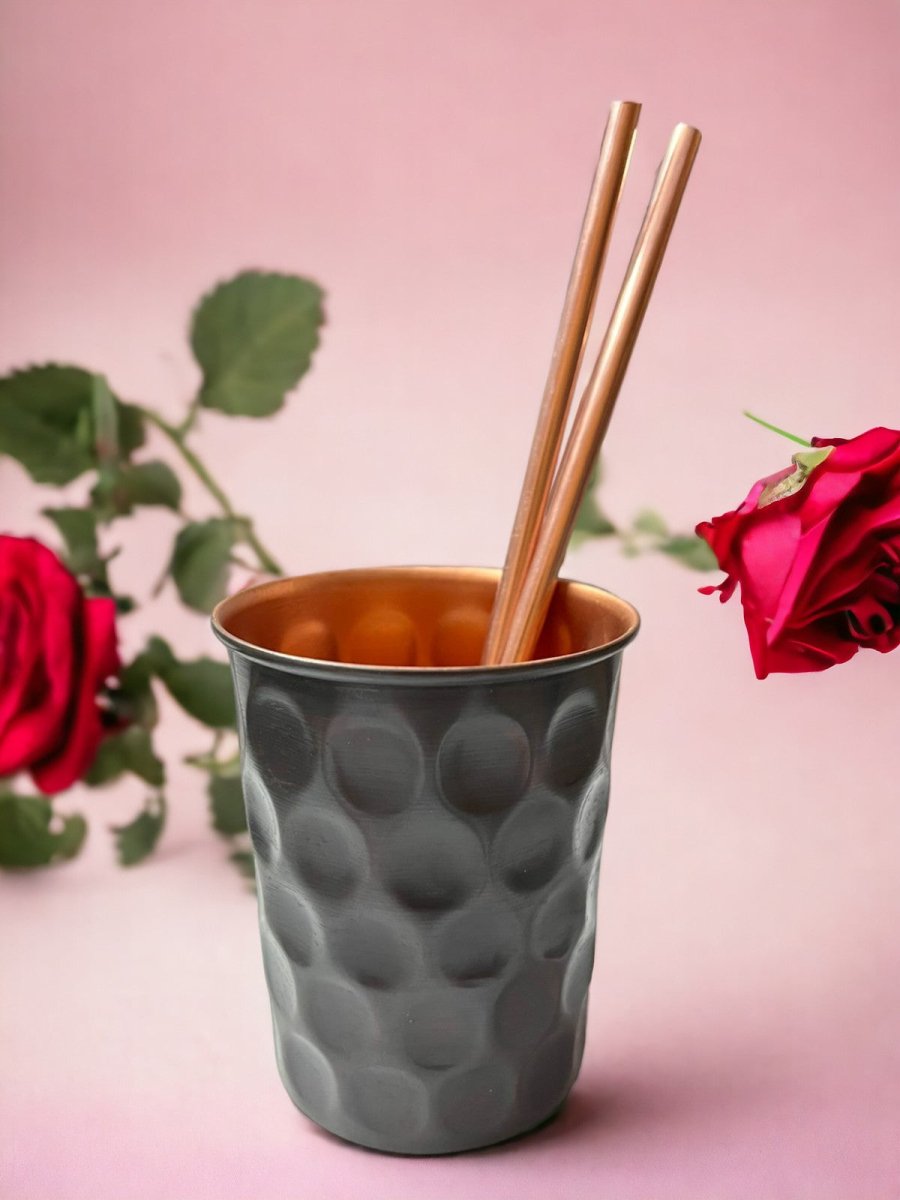 Copper Reusable Straws with Cleaner - Pack of 2 – Drinking Straws & Stirrers by ONEarth available on Brown Living™. Straight . SKU: OEP215_24BL6330. Img 1.