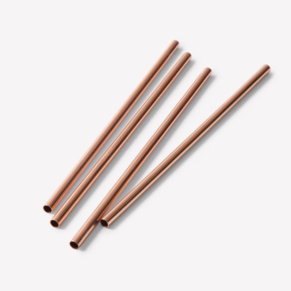 Copper Reusable Straws with Cleaner - Pack of 2 – Drinking Straws & Stirrers by ONEarth available on Brown Living™. Straight . SKU: OEP215_24BL6330. Img 2.