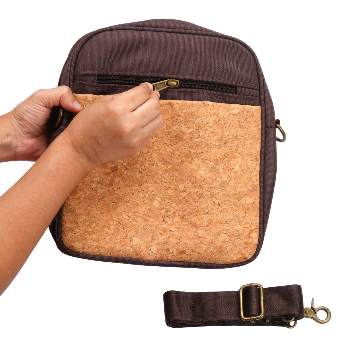 Cork Sling Messenger Bag – Sling Bag by The Cork Studio available on Brown Living™. . SKU: TCS - 53. Img 3.